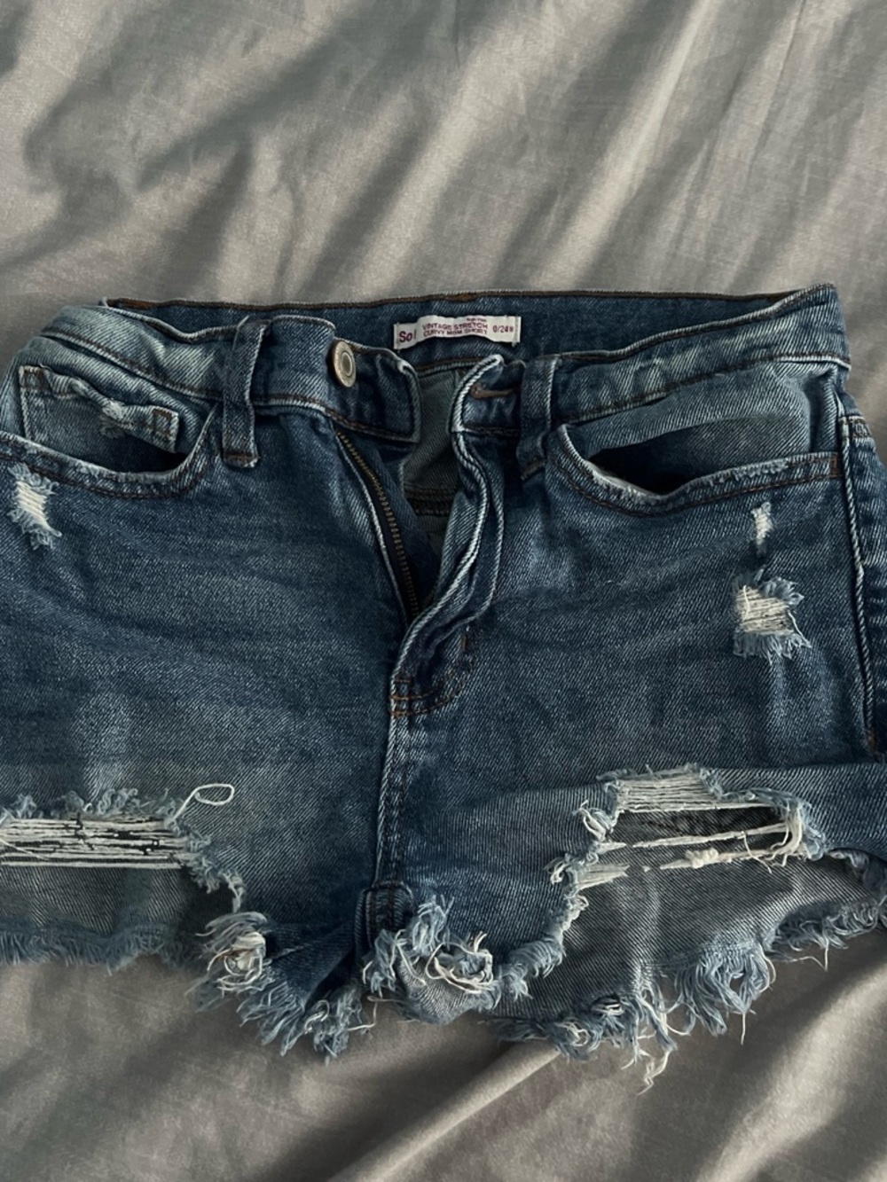 SO Distressed Denim Cutoff Shorts - Blue
